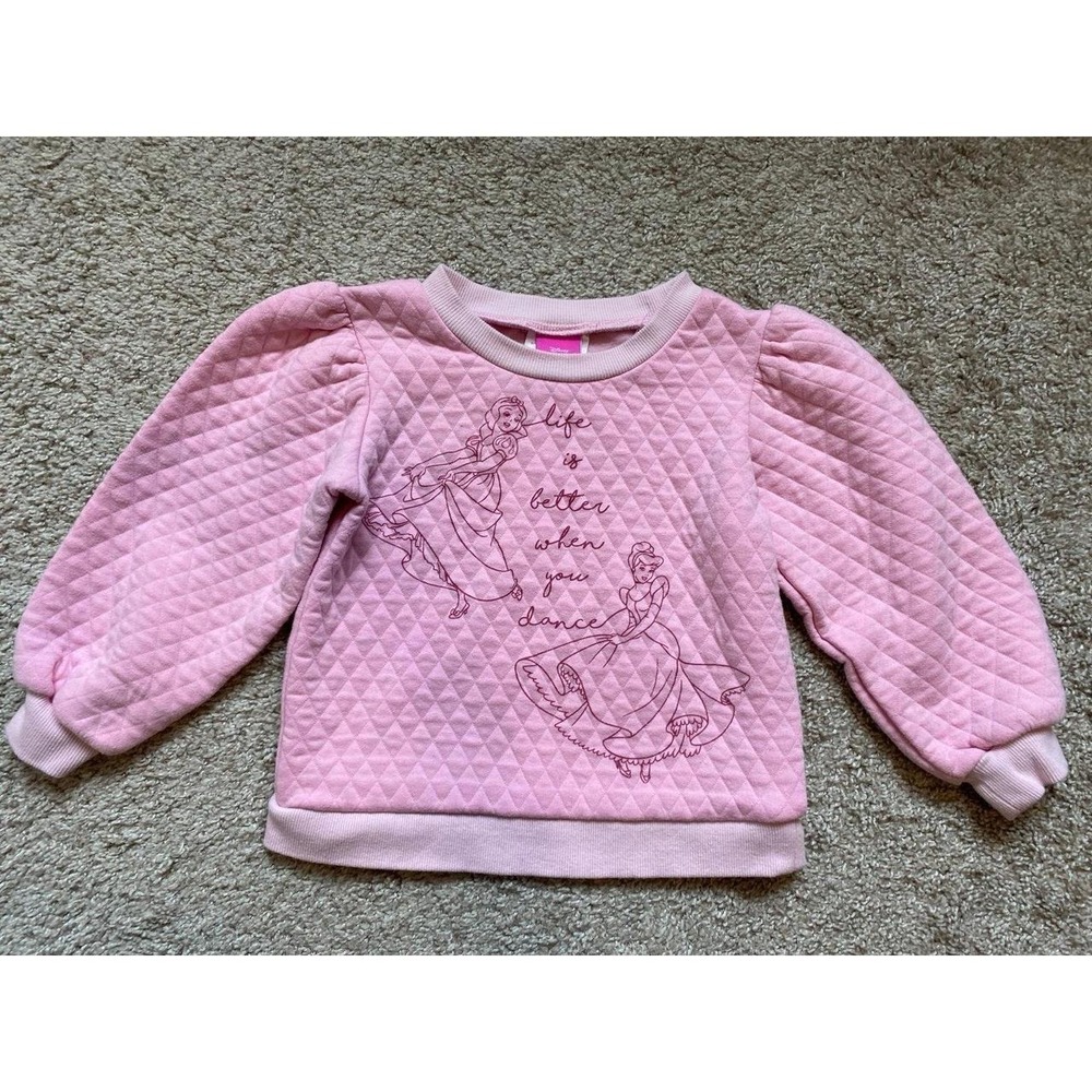 Disney Princes Sweatshirt Girls 5T Life Is Better When You Dance Cabin s4